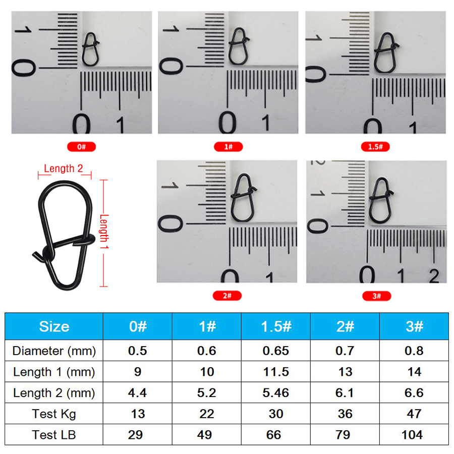 50Pcs Crankbait Snaps Stainles - Ice Fishing Tip Up ulasan dan harga