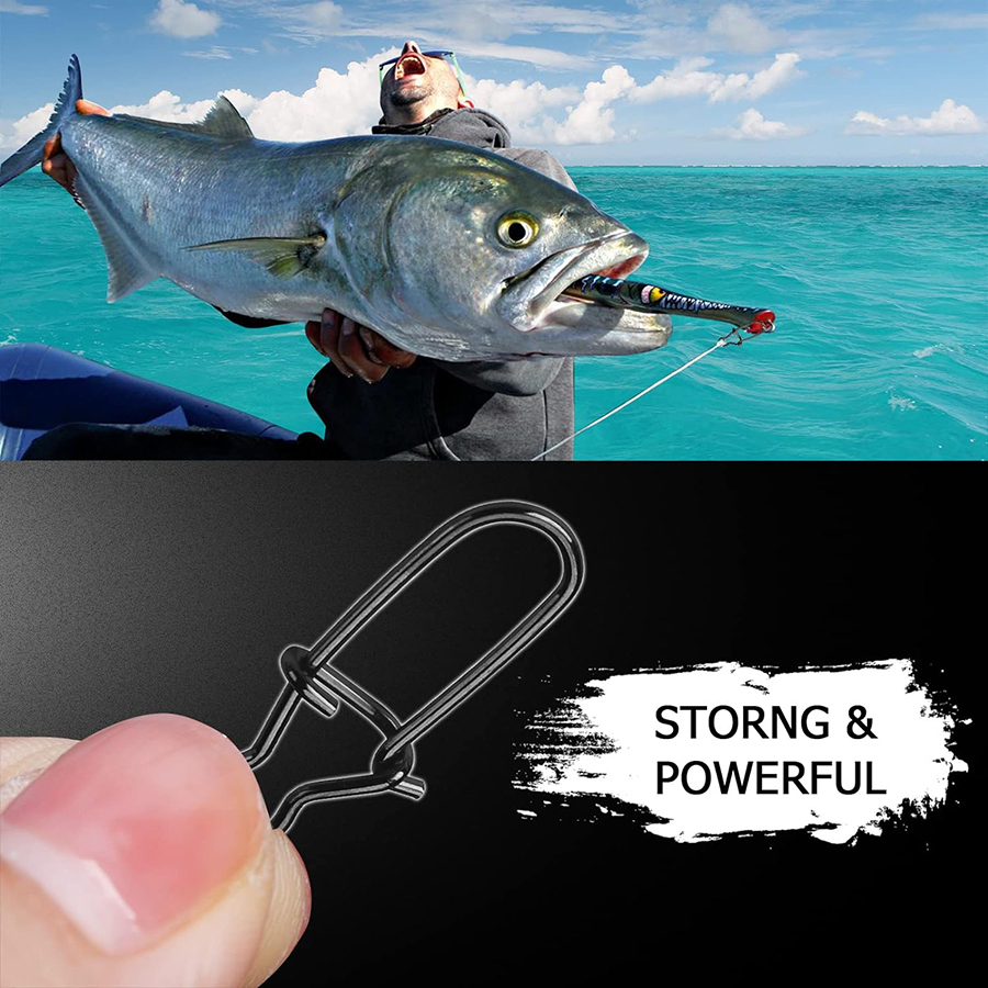 50Pcs Crankbait Snaps Stainles - Ice Fishing Tip Up ulasan dan harga